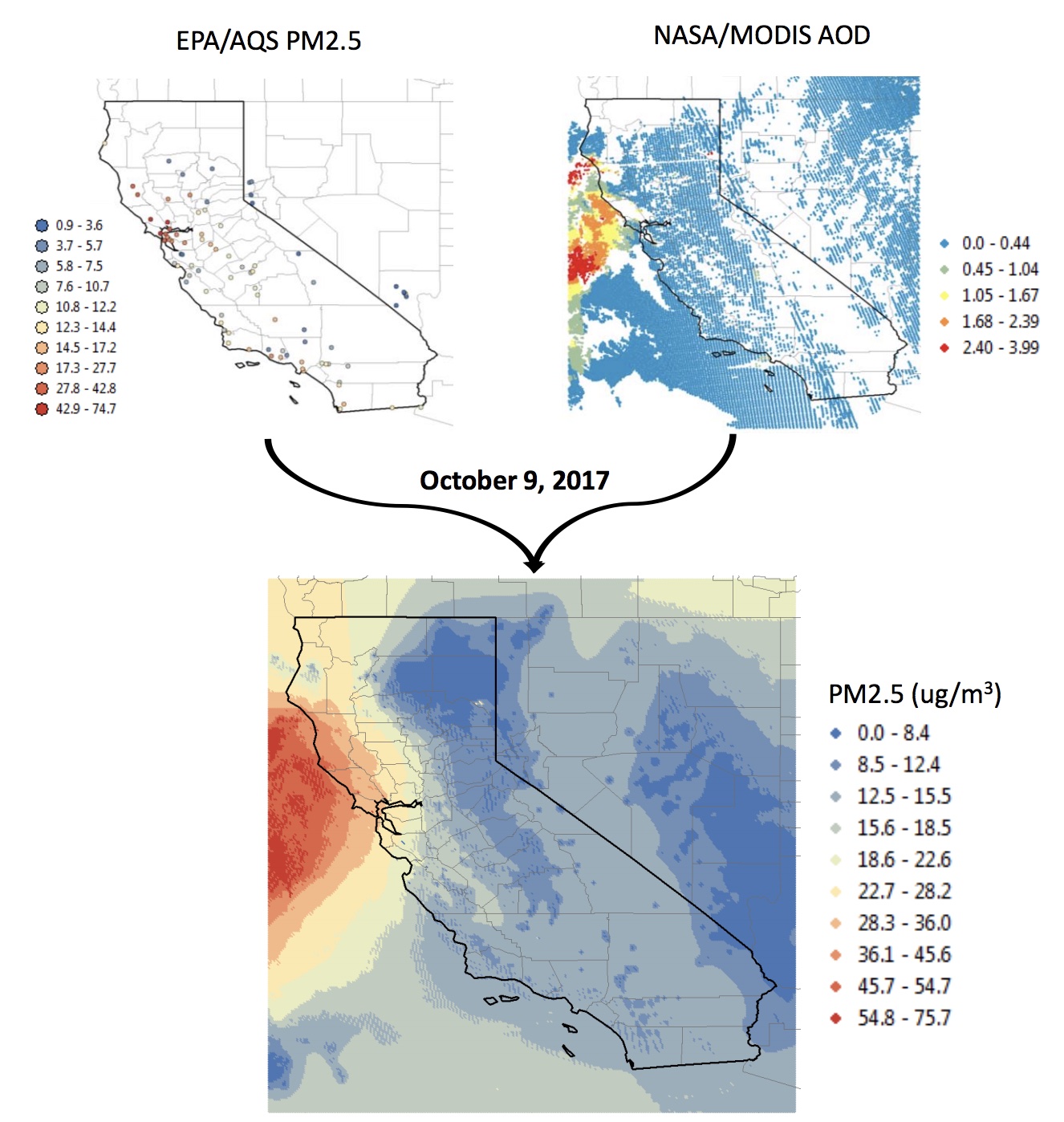 Combined Data on Wildfires and Health