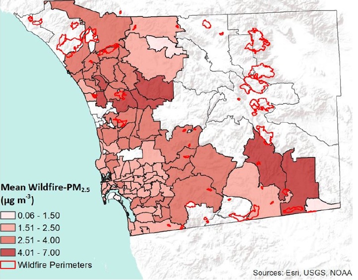 Combined Data on Wildfires and Health